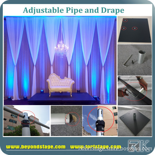 Aluminum pipe and drape stands/Wedding Backdrop for decoration